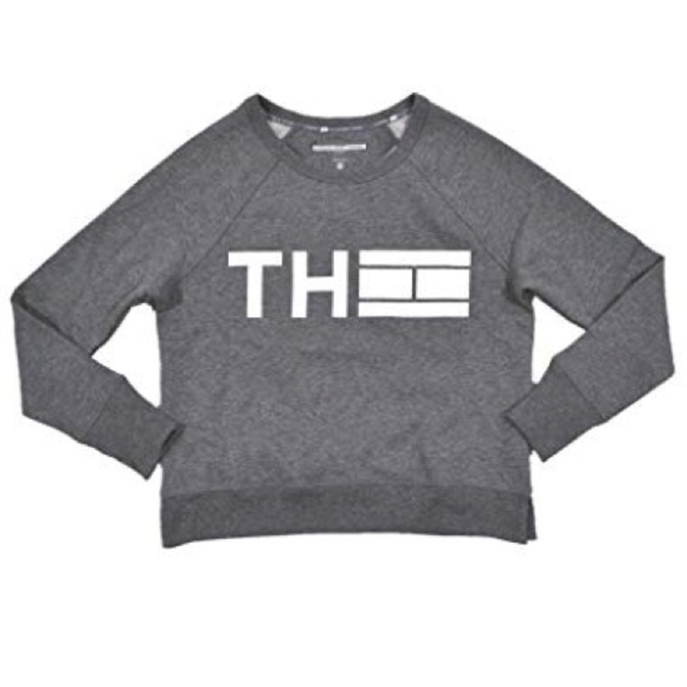 Tommy Hilfiger sport sweater grey w/ white letters